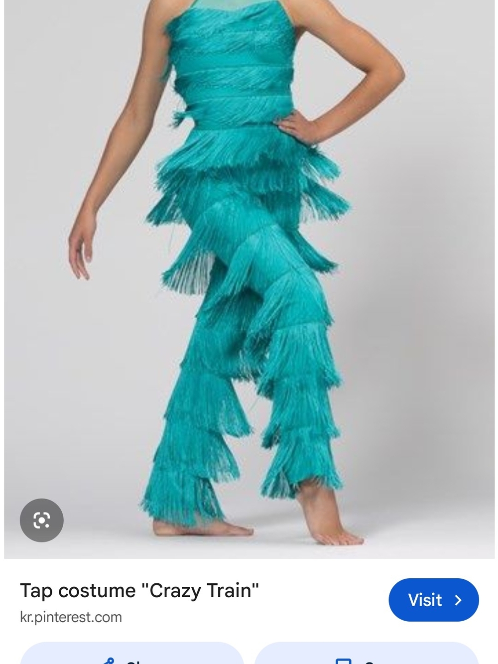 Fringed Teal Dance Costume Nobody supposed To Be Here